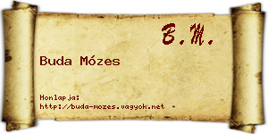 Buda Mózes névjegykártya