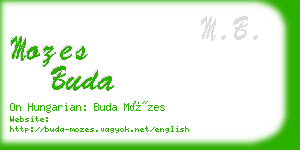 mozes buda business card